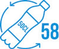 Nombre de bouteilles plastiques de 50 cl utilisées pour fabriquer ce produit en polyester recyclé.